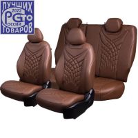 Чехлы Премиум Экокожа Байрон Президент|Жук на Renault Arkana