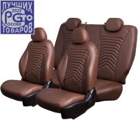 Чехлы Премиум Экокожа Байрон Президент|Жук на Renault Arkana