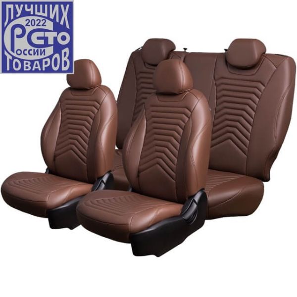 Чехлы Премиум Экокожа Байрон Президент|Жук на Renault Arkana